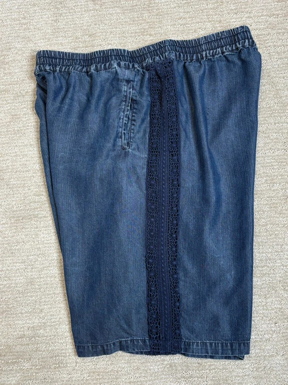 Sahalie Lyocell Denim Crochet Lace Trim 11